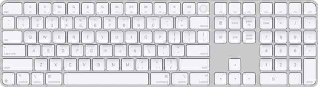 Apple Magic Keyboard with Touch ID and Numeric Keypad for Mac models with Apple silicon - US English - White Keys
