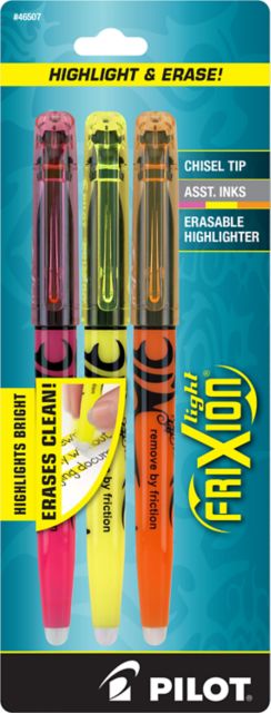 HILITER 3PK AST FRIXION ERSABL