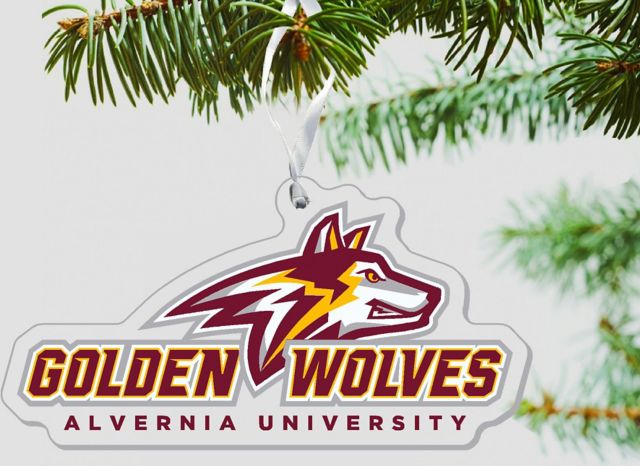 Alvernia University Golden Wolves 3x 4 Ornament