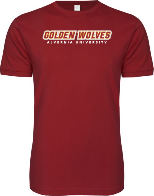 Alvernia Next Level SoftStyle T Shirt Golden Wolves Wordmark - ONLINE ONLY