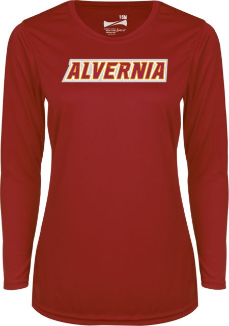 Alvernia Womens Performance Long Sleeve Shirt Alvernia Wordmark - ONLINE ONLY