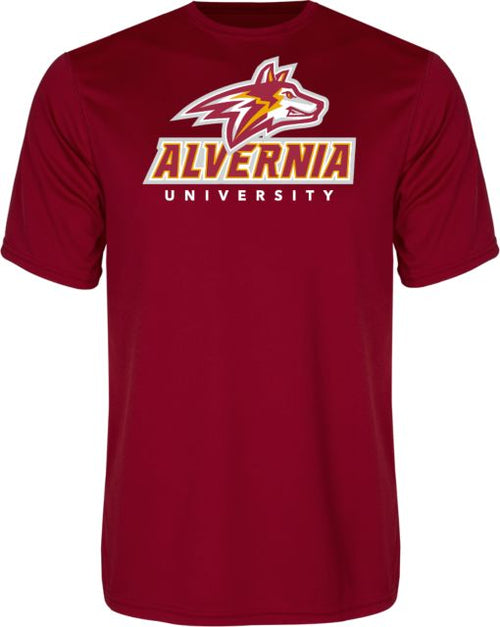 Alvernia Performance Tee Wolf Head Over Alvernia University - ONLINE ONLY
