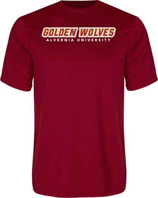 Alvernia Performance Tee Golden Wolves Wordmark - ONLINE ONLY