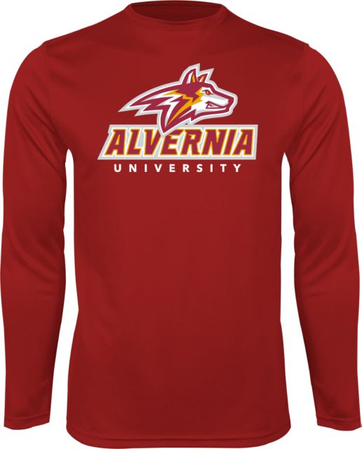 Alvernia Performance Long Sleeve Shirt Wolf Head Over Alvernia University - ONLINE ONLY